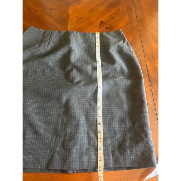 Vintage Requirements Misses Size 12 Gray Windowpane Check A-Line Skirt - Picture 8 of 8
